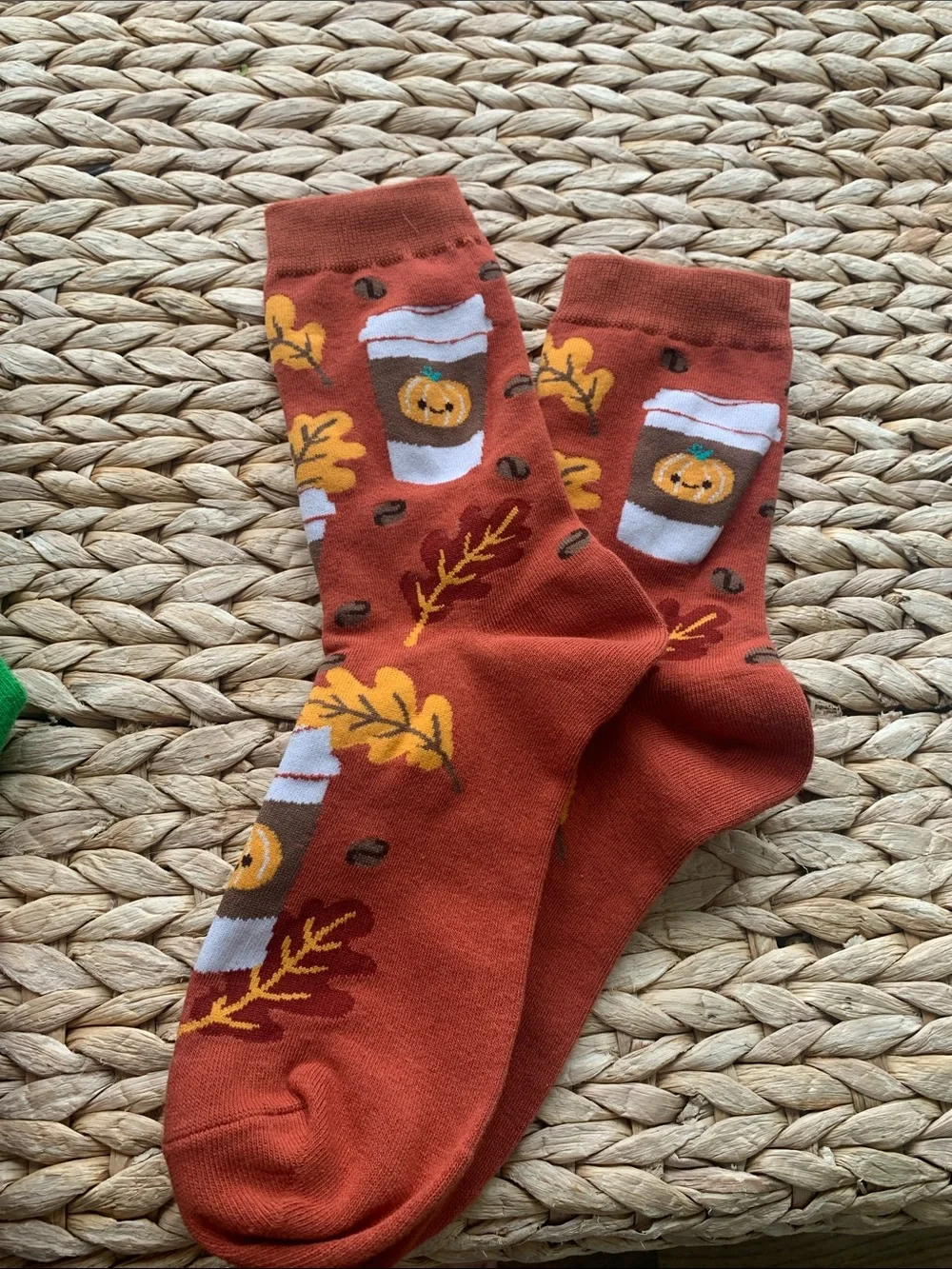 Pumpkin Spice Latte Socks adult size